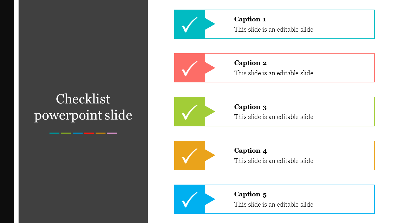 Creative Checklist PowerPoint Slide Template Design